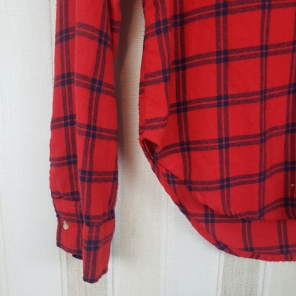 Hollister Plaid Flannel Red Size Extra Small - Picture 2 of 7
